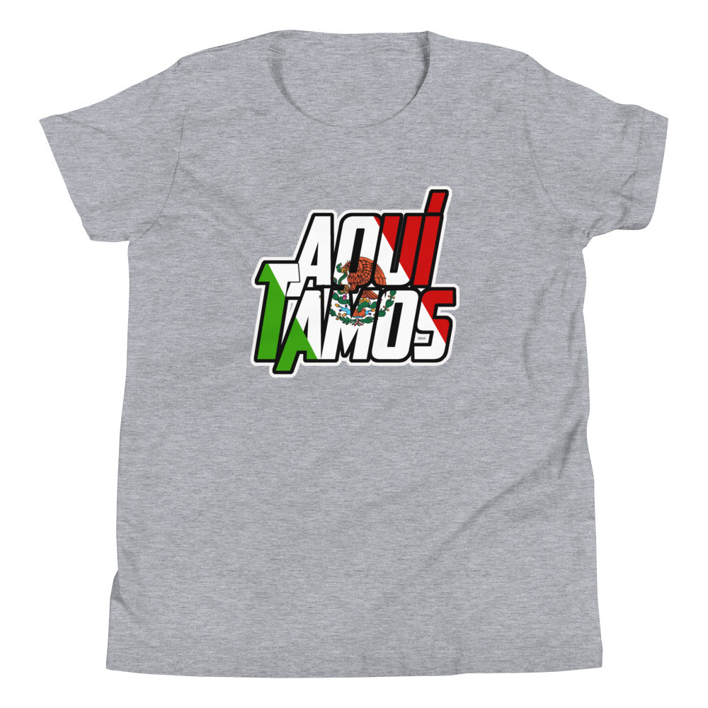 Aqui Tamos Youth Short Sleeve T-Shirt