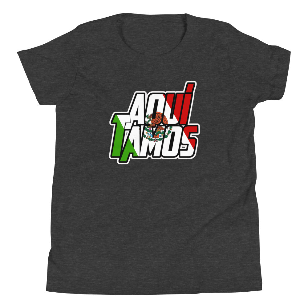 Aqui Tamos Youth Short Sleeve T-Shirt