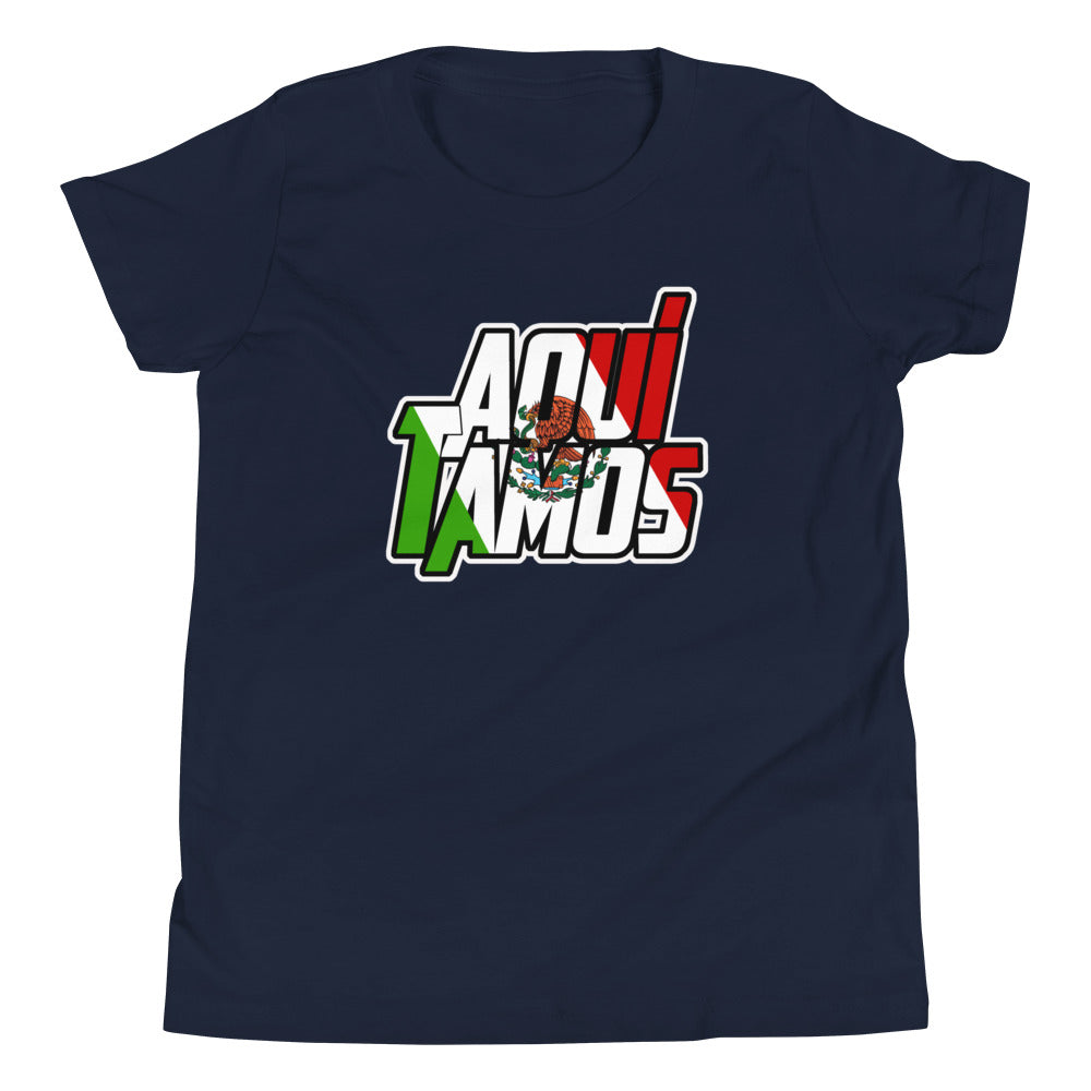 Aqui Tamos Youth Short Sleeve T-Shirt